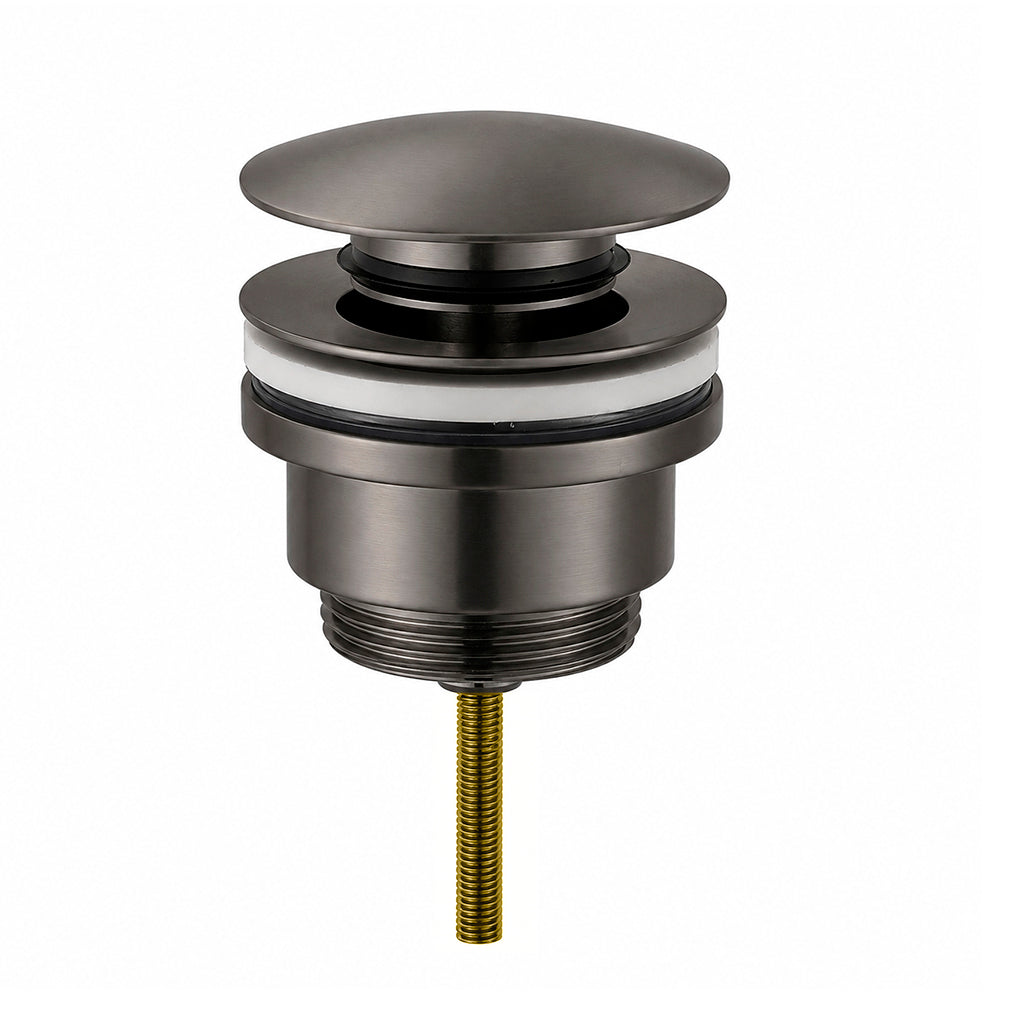 Universal Click-Clack Sink Drain - Drop-In - 2" Brass/Gun Metal