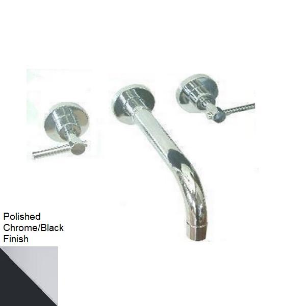 Smart Lever Bathroom Faucet - Widespread-Wall Mount - 8" Brass/Polished Chrome/Black