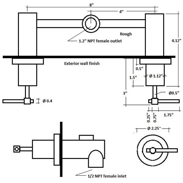 Smart Lever 1 Way Shower Mixer - Wall Mount - 8"