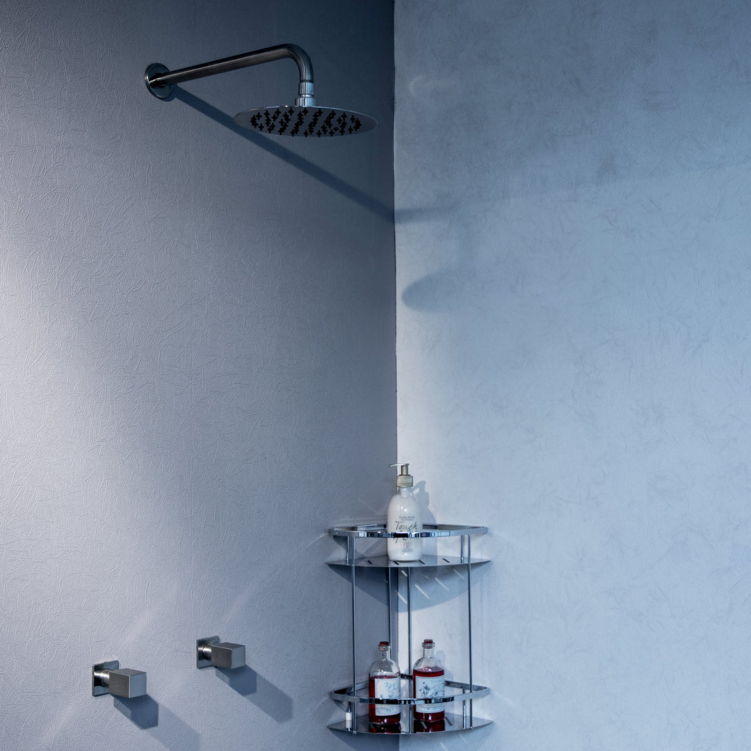 Miro Shower Mixer - Wall Mount - 3" Brass/Polished Chrome