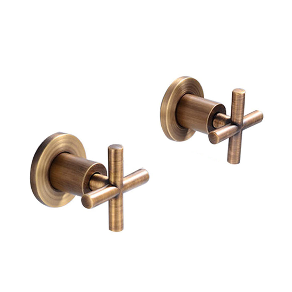 Smart Cross Shower Mixer - Wall Mount - 4" Brass/Antique Brass