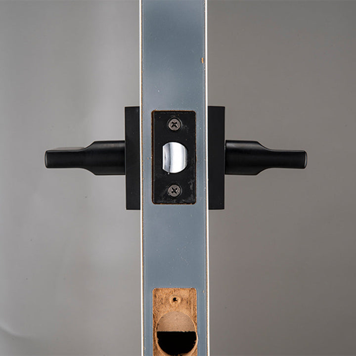 Princeton Square Passage Door Leverset - Single Hole - 4" Zinc/Polished Chrome