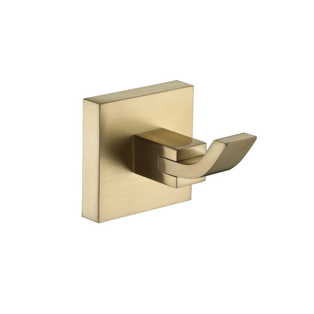 Line Single Hook - Wall Mount - 2" Brass/Satin Brass
