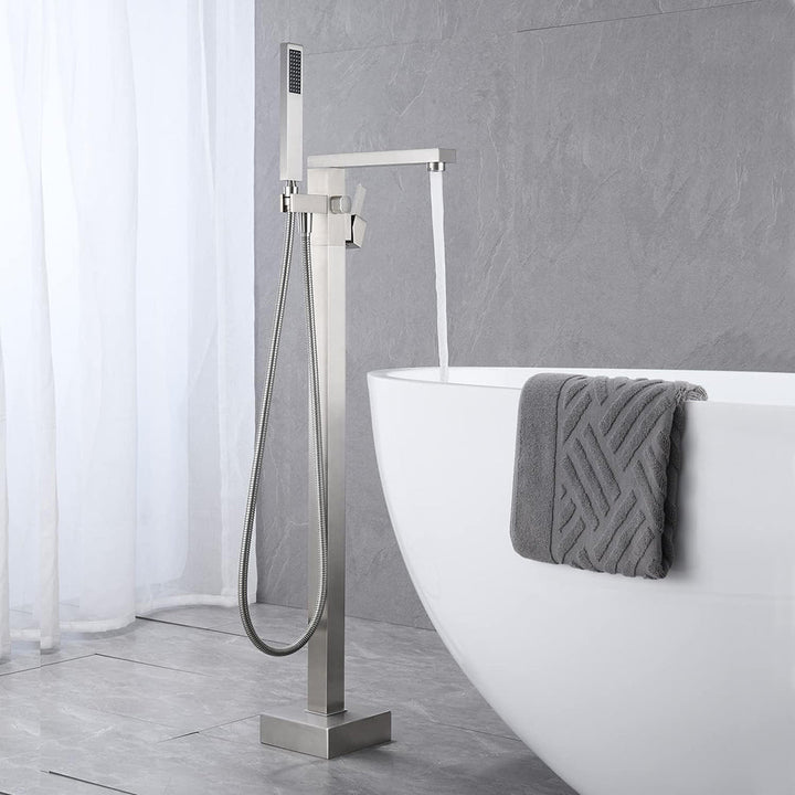 Devon Tub Faucet - Free Standing - 35" Brass/Brushed Nickel