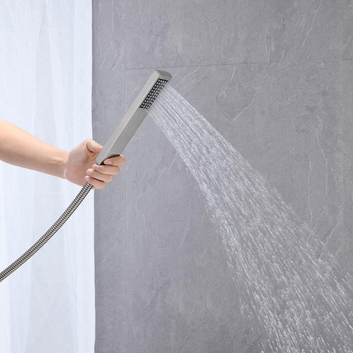 Devon Tub Faucet - Free Standing - 35" Brass/Brushed Nickel