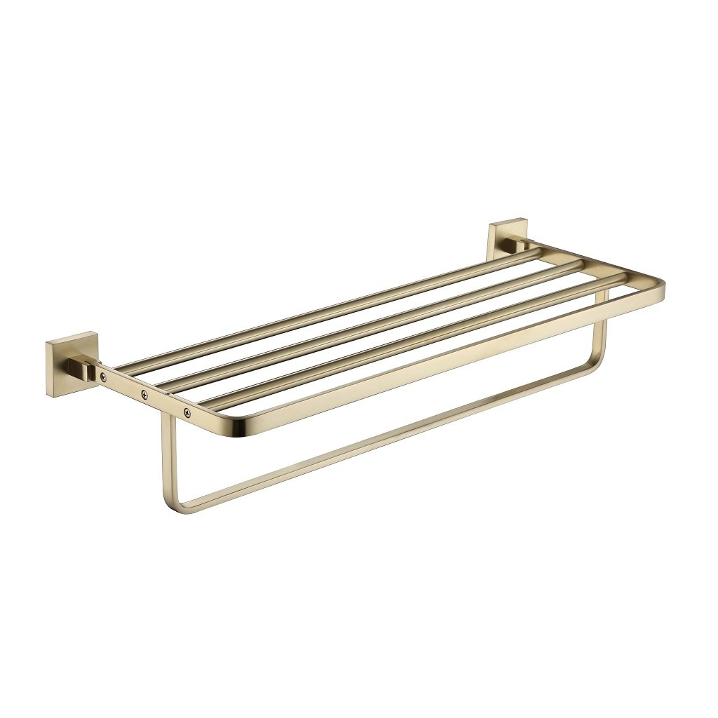 Line Towel Shelf - Wall Mount - 24" Brass/Satin Brass