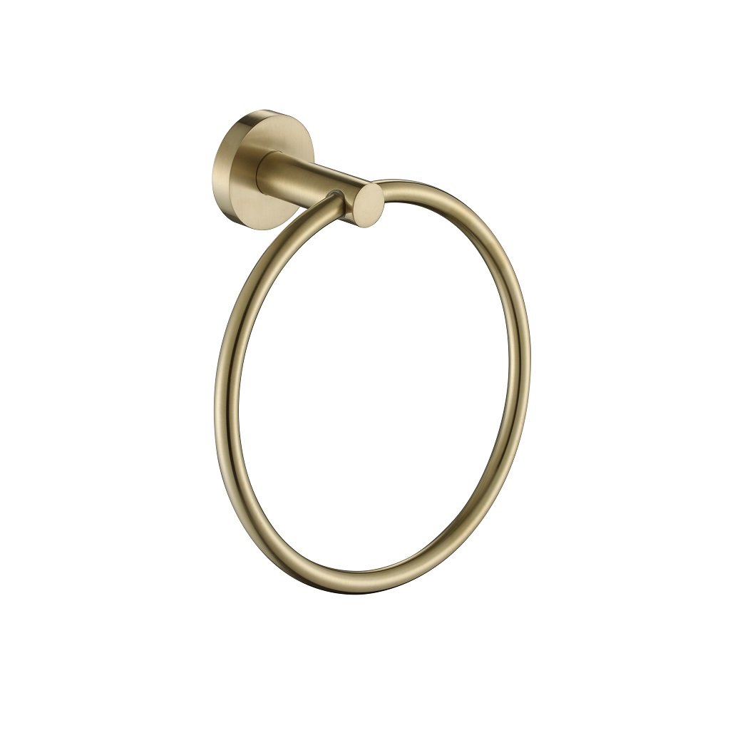 Metro Towel Ring - Wall Mount - 7" Brass/Satin Brass