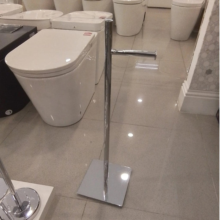 Munich Toilet Paper Holder - Free Standing - 30" Brass/Polished Chrome